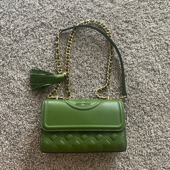 Tory Burch Handbags - Tory Burch Small Fleming Convertible
Shoulder Bag-Spinach-*NEW*